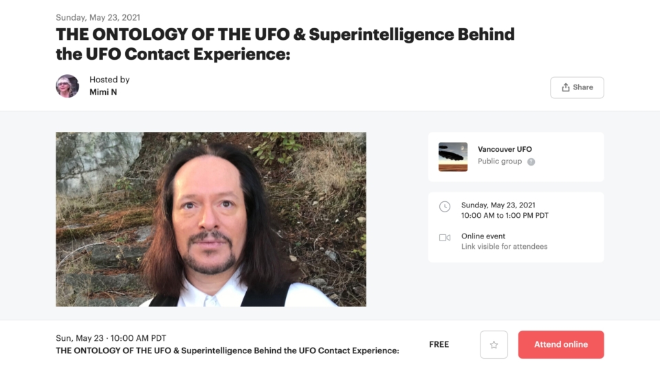 Vancouver Meet-up interview: THE ONTOLOGY OF THE UFO Vancouver Meet-up interview: THE ONTOLOGY OF THE UFO