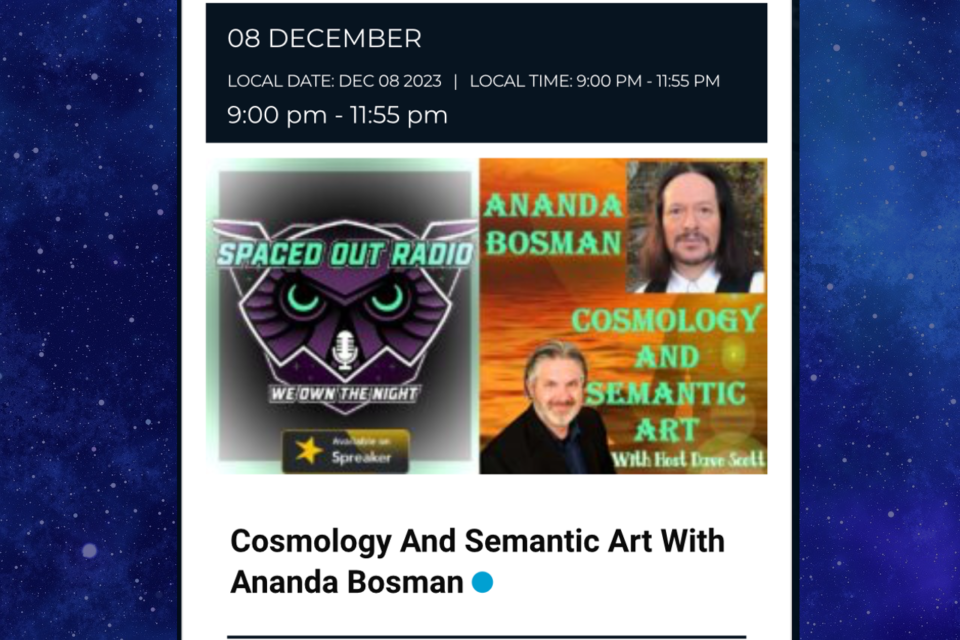 Watch it HERE: Interview with Spaced Out Radio Watch it HERE: Interview with Spaced Out Radio